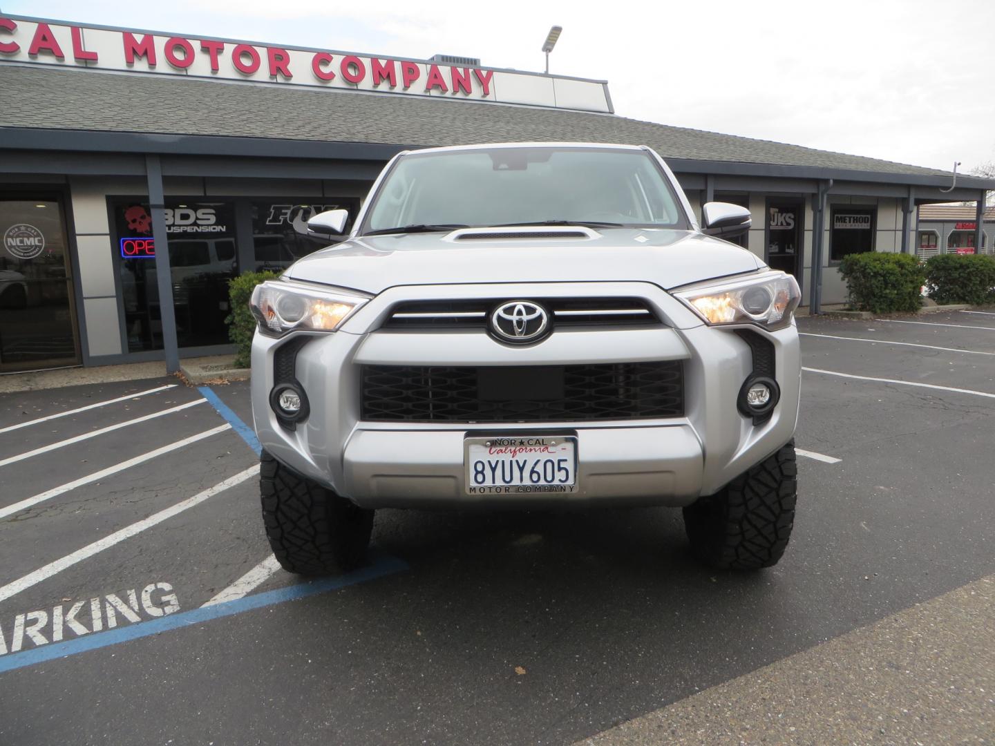 2022 SILVER /BLACK Toyota 4Runner TRD Off-road Premium (JTERU5JR0N6) with an V6, 4.0 Liter engine, Automatic, 5-Spd w/Sequential Shift transmission, located at 2630 Grass Valley Highway, Auburn, CA, 95603, (530) 508-5100, 38.937893, -121.095482 - Bilstein 5100 series front struts and rear shocks, 17" Modco wheels, and 285 Nitto Ridge Grappler tires. - Photo#1